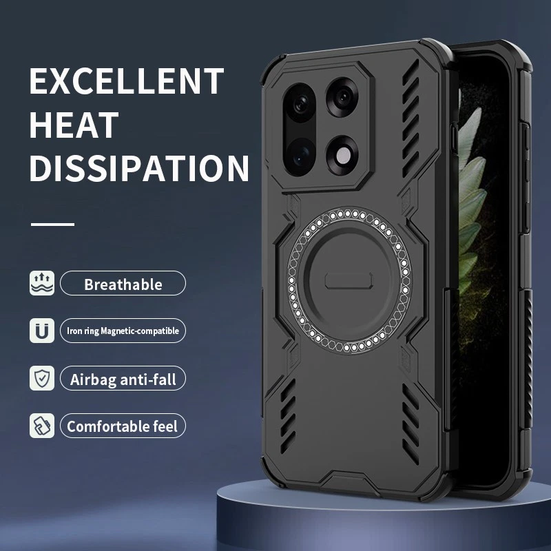 For OnePlus 15 5G, Shockproof 4 Airbags Hybrid Armor Magnetic Hard Case Cover - Image 1 of 4