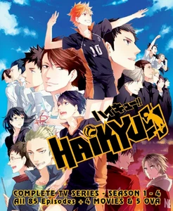 Haikyu!! Season 1-4 Vol 1-85 End + 4 Movies + 5 OVA Anime DVD English Dub - Picture 1 of 2