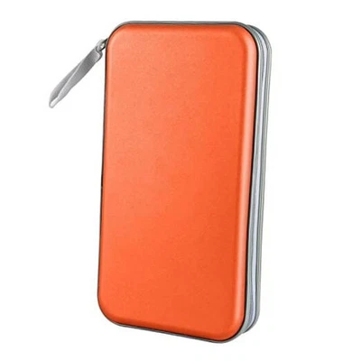 CD Case, DVD Case Holder 96 Capacity Hard Plastic CD DVD Disc Cases Orange - Image 1 of 4