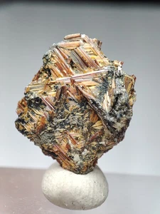 Sagenite Var Rutile Web On Hematite With Unique Growth & Nice Lustre-Zagi, Pak. - Picture 1 of 7