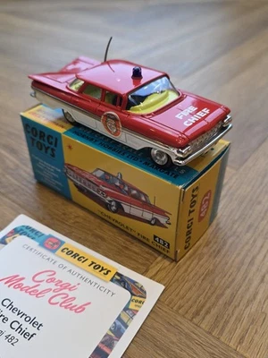 Corgi Chevrolet Fire Chief Collectors Club Mint Boxed Model Car inc CoA - Image 1 of 4