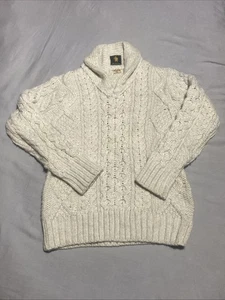 Scotch & Soda Grobstrickpullover Zopfmuster Schalkragen Fischerpullover Herren M - Bild 1 von 5