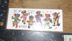Vintage Stickers,bear Band ,Prod. No 665,RARE,1 Sheet Strip (bxtoteM) - Picture 1 of 5