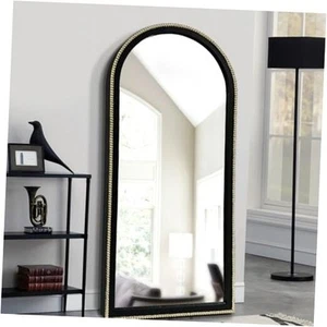  Ornate Full Long Mirror, Arched Black Carved Morden Luxury Living Room  - Picture 1 of 8
