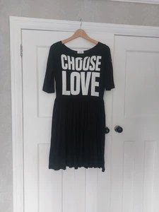 One Off Choose Love T Shirt Dress Women's - Picture 1 of 11