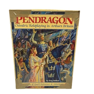 Pendragon RPG Box Set 1985 Chaosium Greg Stafford Missing Red Book W Extras - Picture 1 of 9