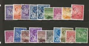 * SEYCHELLES SG174-188 1954-61 QEII Complete Set Fine Used Cat £60 UK P&P Free - Picture 1 of 1