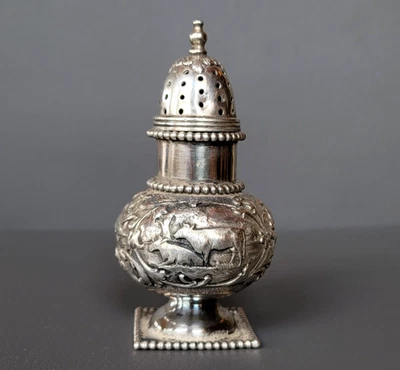 Rueda holandesa de plata esterlina repousse agitador granja vaca molino de viento pájaro Países Bajos Foto 1 de 4