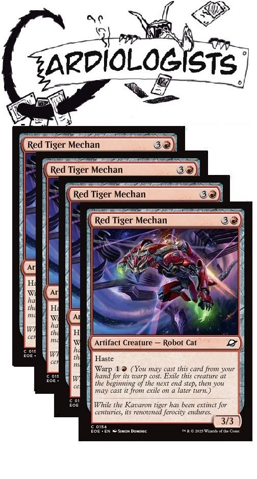 Red Tiger Mechan x4 | Magic the Gathering MTG | Edge of Eternity | NM - Image 1 of 1