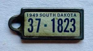 South Dakota 1949 DAV Disabled American Veterans License Plate Tag Key Chain. - Picture 1 of 2