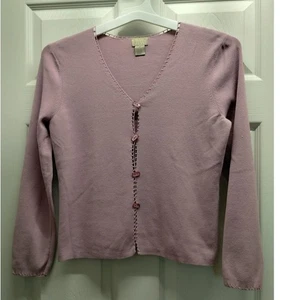 Vintage Sigrid Olsen Sport Größe Medium helllila Strickjacke mit Knopfleiste - Bild 1 von 8