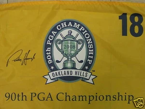 PGA Championship 2008 Padraig Harrington bandera firmada - Imagen 1 de 1