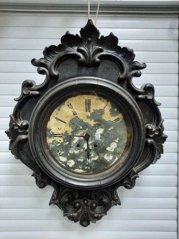 Wood Wall Clock Russian Empire Home Decor Antiques Collectible Rare Vintage Old Cover