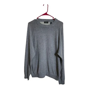 Pebble Beach Sweater Men L Gray Cashmere Knit Preppy Career Golf Grandpa Core - Picture 1 of 8