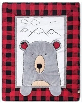 Peak-a-Bear Crib Bedding by Trend Lab - Quilt, Warm & cuddly measurement in pics - Image 1 of 4