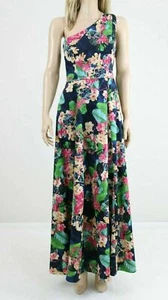 Karen Millen DY272 Floral Print One Shoulder Maxi Cocktail Long Dress UK 10 38 - Picture 1 of 5