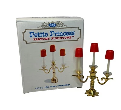 复古 Ideal Petite Princess 娃娃屋家具 Royal Candelabra 4439-6 1964 IOB — 第 1/4 张图片