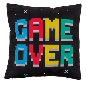 Wendekissen GAME OVER und POWER UP 40x40 cm mit Reißverschluss Geschenk Gamer - Imagen 1 de 8
