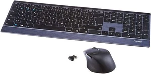 Rapoo 9500M tastiera e mouse desktop multimodale wireless nero QWERTZ DEU - Foto 1 di 4