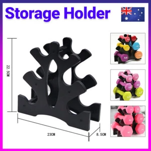 Dumbbell Storage Holder Gym Hand Weight Stand 3-Tier Tree Rack Weights Organizer - Picture 1 of 12