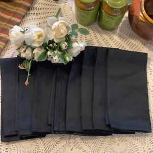 8 RE Room Essentials Target black polyester blend napkins 17.5"x18" Halloween - Picture 1 of 7