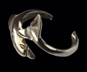 Pulsera Taxco Plata de Ley 925 Delfines Muy Creativa Bien Elaborada Forma de Arte - Imagen 1 de 5