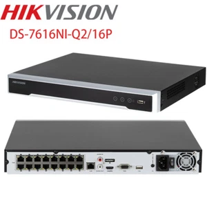HIKVISION 16POE NVR DS-7616NI-Q2/16P 16CH 1U Network Video Recorders 2SATA US - Picture 1 of 9