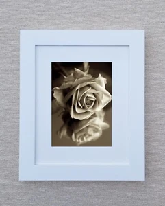 Wide Satin White Picture Frame - wood - 1 1/4" wide - 11x14 artist frame - Picture 1 of 2