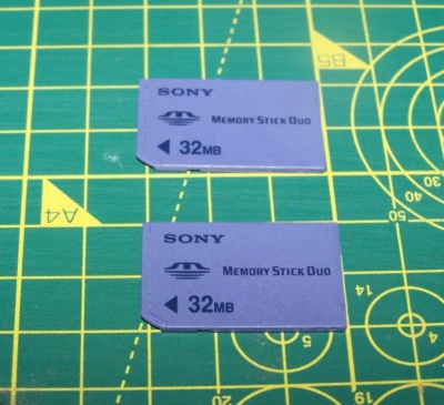 Sony 32 MB Stick Duo Card x Two - Image 1 of 2
