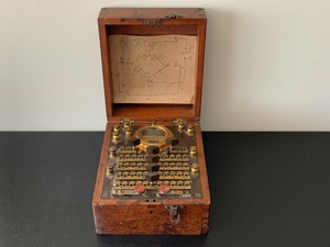 Antique Vintage Early WESTERN ELECTRIC CO. Meter Gauge - Wood Case