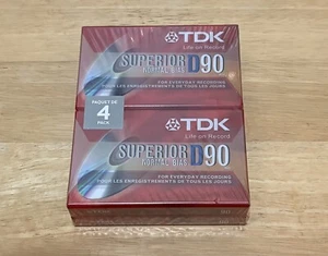 TDK D90 Cassette Tapes Superior Normal Bias 4 Pack New - Picture 1 of 2