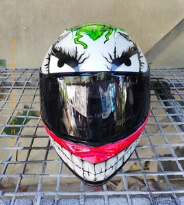 JOKER Custom Airbrushed Motorcycle Helmet - Picture 1 of 12
