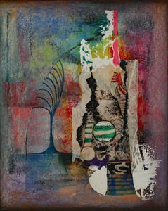 Ernst Peter Rade *1938 Acryl Tempera Malerei Material Toccata C-Moll J.S. Bach 1 - Bild 1 von 6