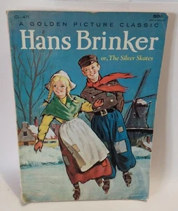 Hans Brinker or The Silver Skates Paperback Book Simon And Schuster 1957 CL-411 - Foto 1 di 9