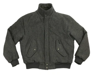 Members Only 100% Wool Bomber Jacket Mens Size 42 Grey AS IS - Picture 1 of 9