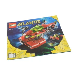 1x Lego Building Instructions Booklet 2 Atlantis Neptune Submarine 8075 - Picture 1 of 1