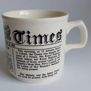 THE TIMES L'accompagnamento di Sua Maestà (Principe Galles) Tazza da tè caffè in ceramica - Foto 1 di 8