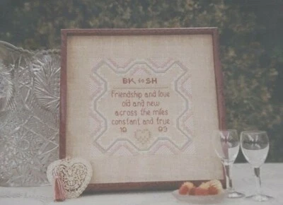 "Old Friends" Counted Cross Stitch Pattern by Schoolroom Samplings, Lacy Sampler - Image 1 of 2