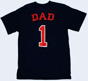 BOSTON RED SOX "NUMBER 1 DAD" T-SHIRT MARINEBLAU oder ROT tolles Weihnachts-/Vatertagsgeschenk - Bild 1 von 6