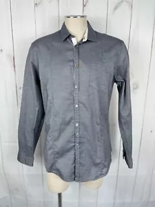 John Varvatos langärmeliges Hemd mit grauem Kragen - Größe Medium - Bild 1 von 5