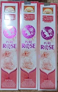 PARIMAL PURE ROSE INCENSE STICKS PACK OF 28 GMS X 3 - Picture 1 of 2