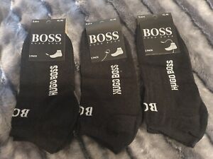 Hugo Boss Mens Socks 3 Pack black fit for 41-46 size