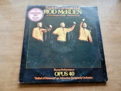 2 LPs-ROD McKUEN Back to Carnegie Hall-Live-The Ballad of Distances Opus 40 Foto 1 de 4