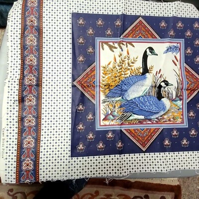 Almohada preimpresa vintage ganso urogallo verde azul cranston cubierta VIP Foto 1 de 4