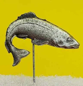 Fishing fish fisch pesce, Croatian vintage pin, badge, lapel ! - Picture 1 of 2