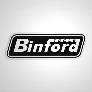 Pegatina Binford Tools blanco y negro escucha quién martilla pegatina de culto NUEVO - Imagen 1 de 11