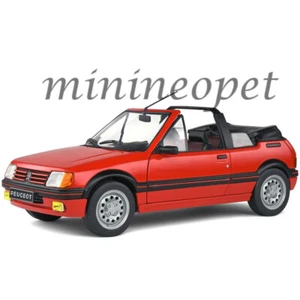 SOLIDO S1806201 1989 PEUGEOT 205 CTI MK1 CABRIOLET 1/18 DIECAST MODEL CAR RED - Picture 1 of 6