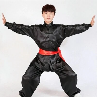 Conjunto de calças 8 cores chinesas roupas de kung fu menino uniforme tai chi wushu palco - Imagem 1 de 4