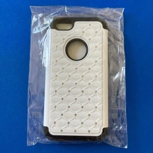 MYBAT Crystal Case for Apple iPhone 6 - WHITE & BLACK w/CRYSTALS - Picture 1 of 3