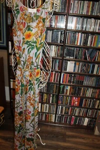 Corey Lynn Calter Silk Sleeveless Floral Maxi Dress sz 2 Corded sash NEW (bin30) - Picture 1 of 11